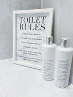 Toilet Rules Funny Humorous Bathroom Wall Decor Print