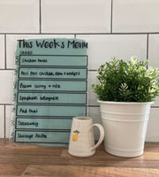 This Week's Menu Food Meal Planner Painted A4 Clear Acrylic Wipeable Sign With Drywipe Pen