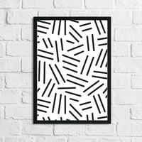 Abstract 2 Simple Line Bedroom Home Wall Decor Print