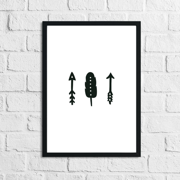 Scandinavian Arrows Children's Nursery Bedroom Wall Decor Print