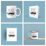 Personalised Best Dad Ever Mustache Fathers Day Collection