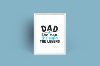 Personalised Dad The Man The Myth The Legend Fathers Day Collection