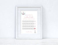 Personalised Name Countdown To Easter Spring A4 Weight Loss Diet Slimming Chart Tracker Print - st. lb Units - Laminated With Stars