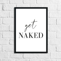 Get Naked Bathroom Wall Decor Print