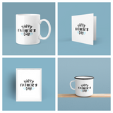 Personalised Happy Father's Day Blue Hearts Fathers Day Collection