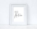 Hello Autumn Plain Font New Autumn 2021 Seasonal Wall Home Decor Print