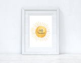 Hello Sunshine Sun Summer Seasonal Wall Home Decor Print