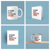 Personalised Husband Daddy Protector Hero Fathers Day Collection