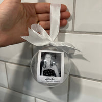 Personalised Photo Memorial Memory Christmas Clear Feather Bauble - Any Photo & Wording