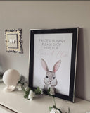 Easter Bunny Please Stop Here Name Spring Easter Seasonal Wall Home Decor Print