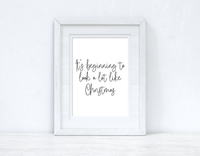 It's Beginning To Look A Lot Like Christmas Seasonal Wall Home Decor Print