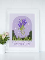 I Just Wanna Stay In That Lavender Haze Minimalist Illustration Home Wall Decor Print