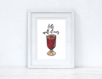 Let's Mull It Over Christmas Seasonal Wall Home Decor Print