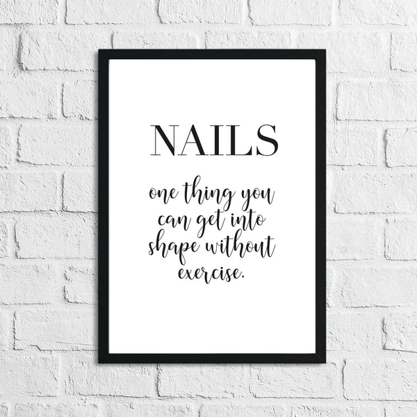 Nail Technician Dressing Room Simple Wall Decor Print