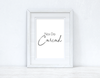 Nos Da Cariad Good Night Love Home Welsh Decor Wall Decor Print