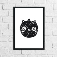 Scandinavian Panda Children's Nursery Room Wall Decor Print