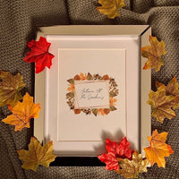 Personalised Autumn At The (Surname) Autumn Seasonal Wall Home Decor Print