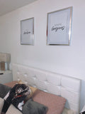 Morning Gorgeous Morning Handsome Couple Black Set Of 2 Bedroom Prints