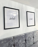 Inhale Exhale Set Of 2 Bedroom Simple Wall Decor Prints