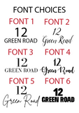 Sage Green Palm Leaf Design House Name/Number High Quality Acrylic Outdoor Or Inside Sign Including Fixtures & Standoffs - Assorted Colours & Fonts (See Images)