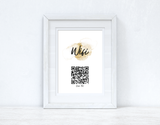 Wifi Gold Splatter Splatter Scan Me! Wifi QR Scan Home Wall Decor Print