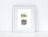 Personalised Wifi Green Splatter Scan Me! Wi-fi Q-R Scan Home Wall Decor Print