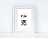 Wifi Rose Gold Pink Splatter Scan Me! Wifi QR Scan Home Wall Decor Print