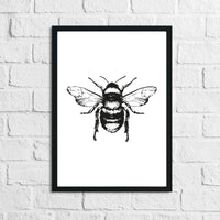 Bumble Bee Cute Simple Home Wall Decor Print