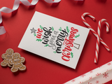 Custom We Wish You A Merry Christmas Seasonal Hammered Card & Envelope