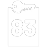 Wheelie Bin Caddy Recycle Home Decor Key House Number Sticker Label