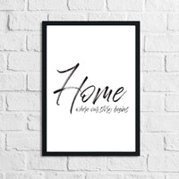 Home Where Our Story Begins Simple Home Wall Decor Print