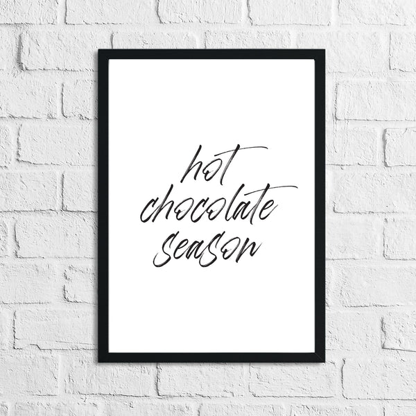 Hot Chocolate Season Kitchen Wall Decor Print