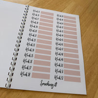 Binded Rose Gold Pink Pretty Weight Loss & Diet Tracker Journal A4 Diary - Up To 1 Year Measurements Goals Weigh Ins + Lots MORE!