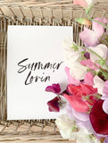 Summer Lovin Black Brush Summer Seasonal Wall Home Decor Print