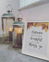 Autumn Shows Us How Leaf Border Autumn Seasonal Wall Home Decor Print