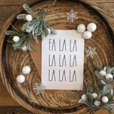 Fa La La La Christmas Seasonal Wall Home Decor Print