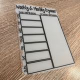 Weekly & Monthly Painted Organiser Planner A4 Clear Acrylic Wipeable Sign With Drywipe Pen