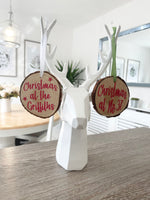 Christmas Tree Customisable Hanging Wooden Log Disc