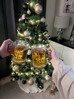 DIY Set Of 2 Create Own It’s The Most Wonderful Time For A Beer Christmas Pint Tanker Glass Sticker Labels