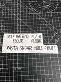 Sugar Font Personalised 1.5cm Tall Kitchen Pantry Labels Stickers