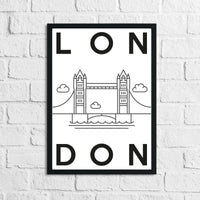 London Landmark Children's Room Wall Decor Print