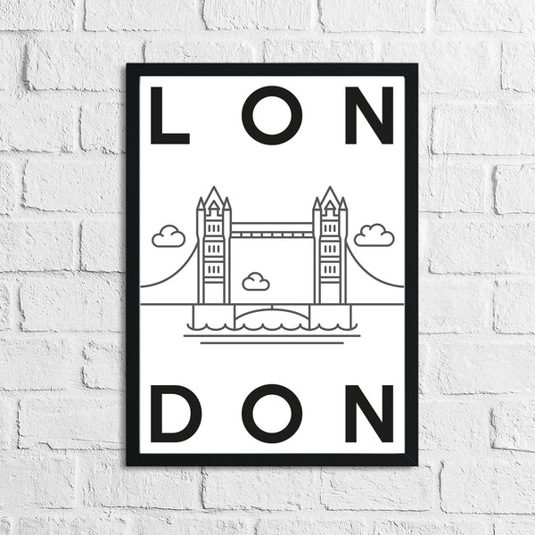 London Landmark Children's Room Wall Decor Print