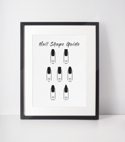 7 Nail Shapes 2022 Dressing Room Simple Wall Decor Print